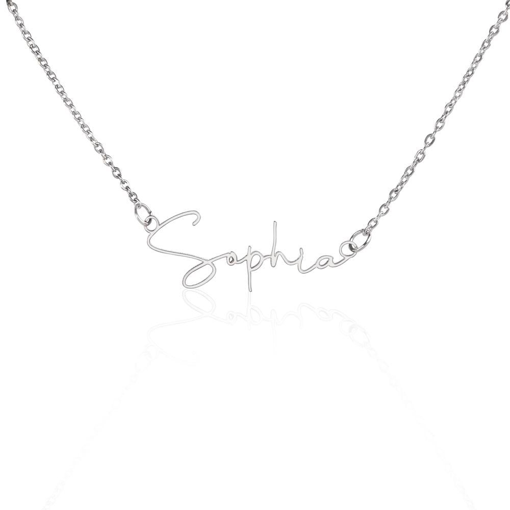 Forever Precious Signature Name Necklace