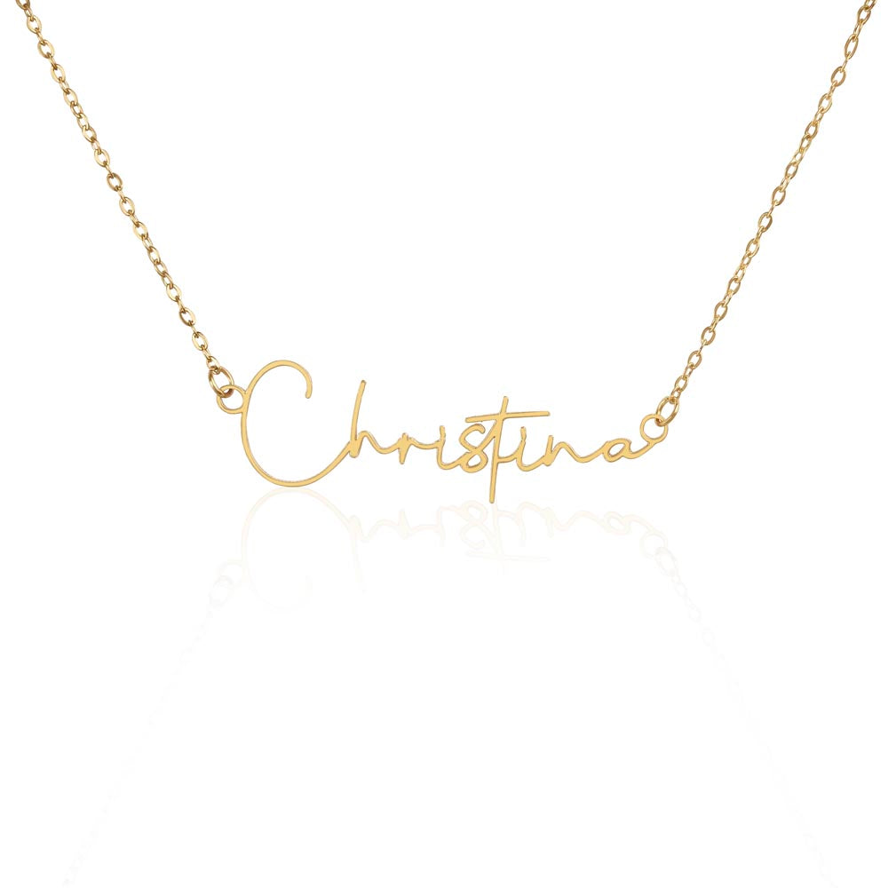 Forever Precious Signature Name Necklace