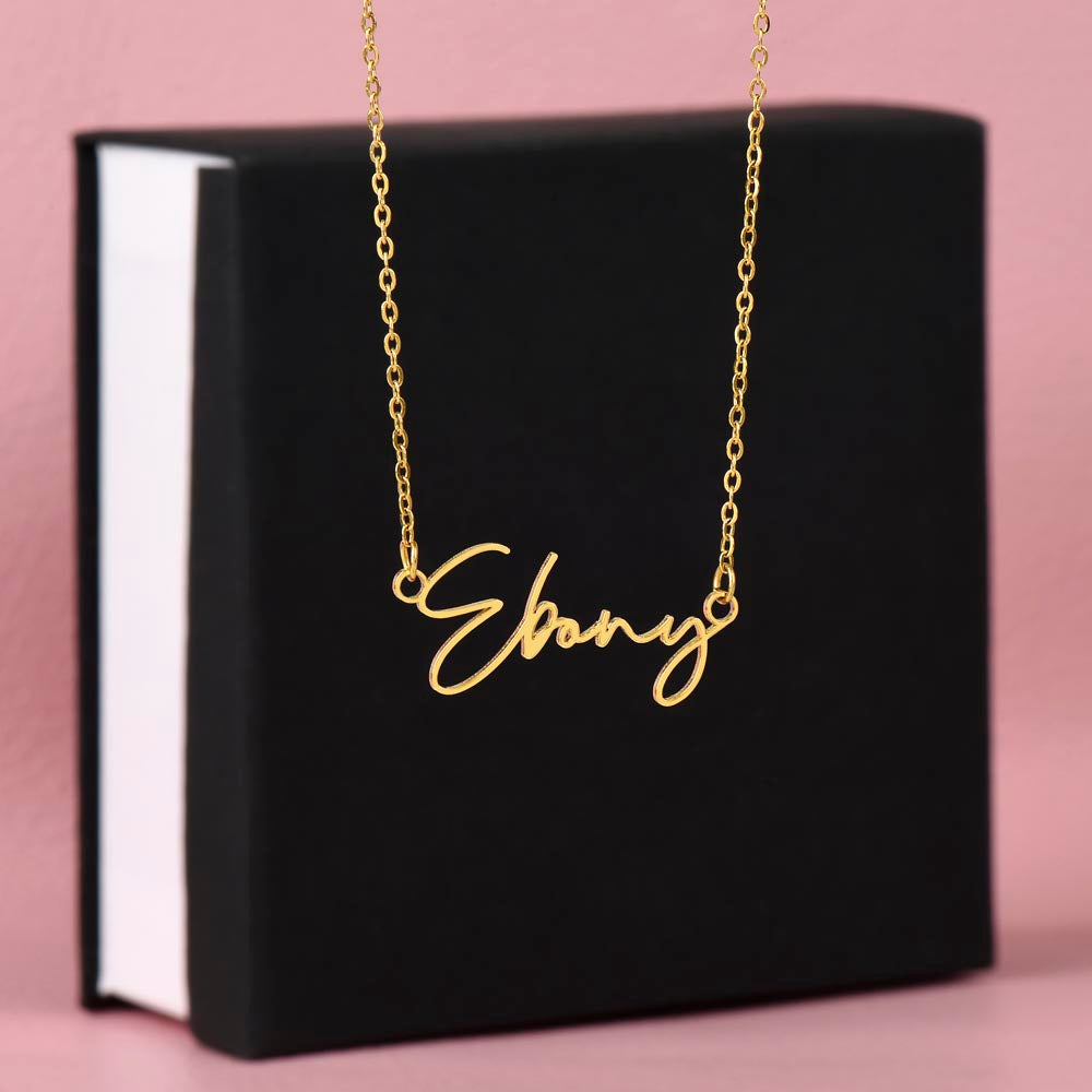 Forever Precious Signature Name Necklace