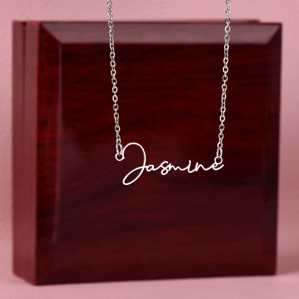 Forever Precious Signature Name Necklace