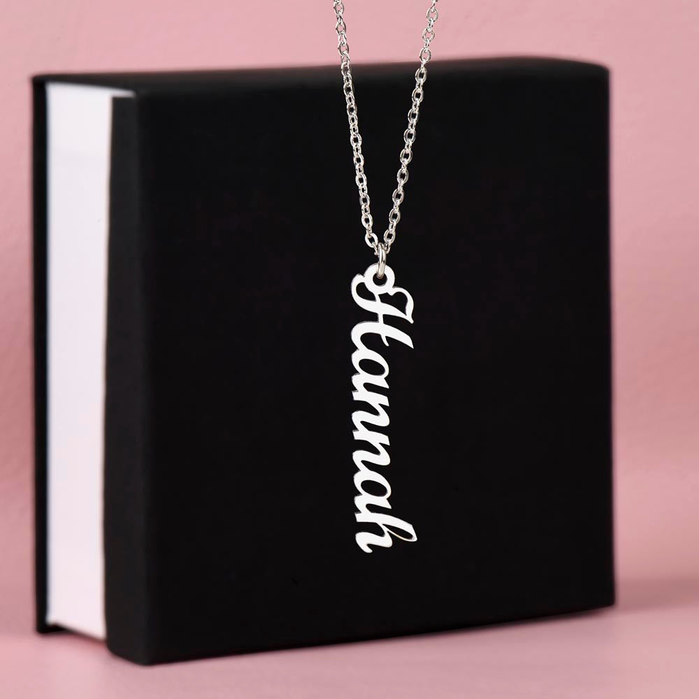 Forever Precious Vertical Name Necklace