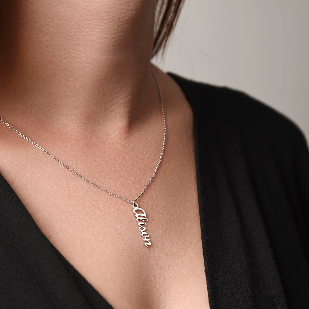 Forever Precious Vertical Name Necklace