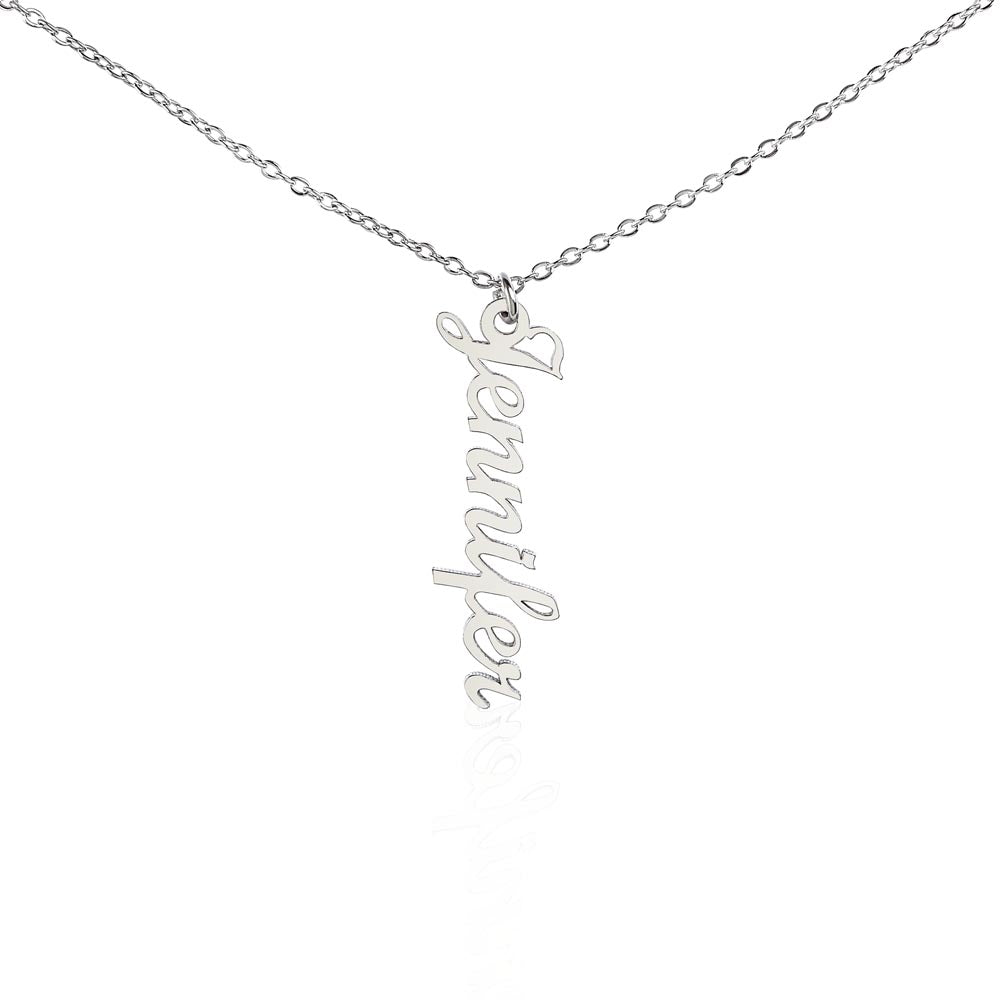 Forever Precious Vertical Name Necklace