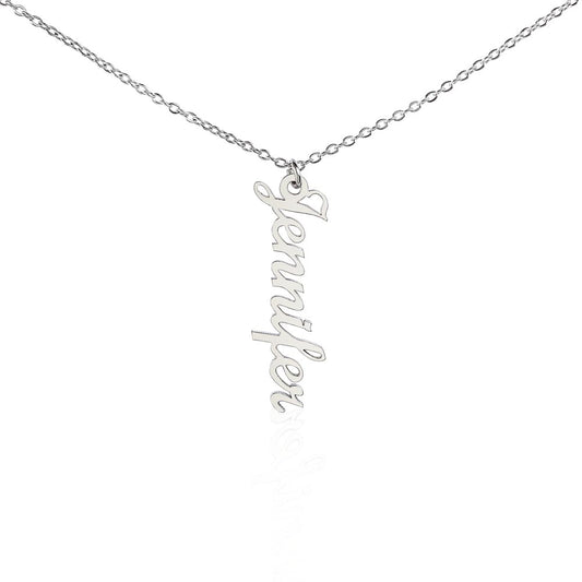 Forever Precious Vertical Name Necklace