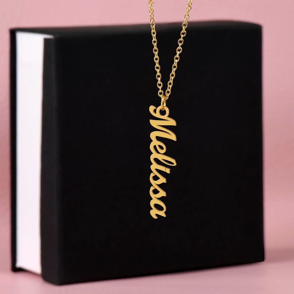 Forever Precious Vertical Name Necklace