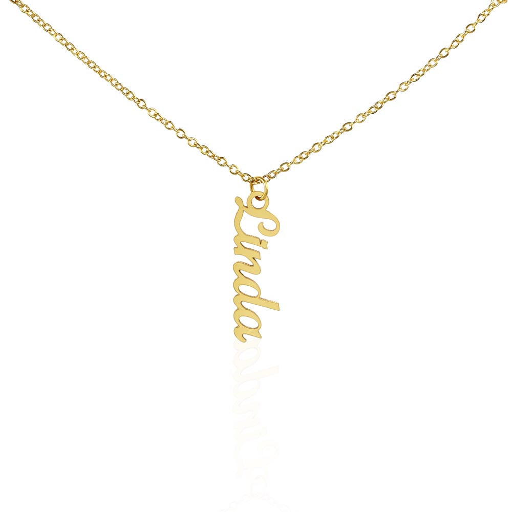 Forever Precious Vertical Name Necklace