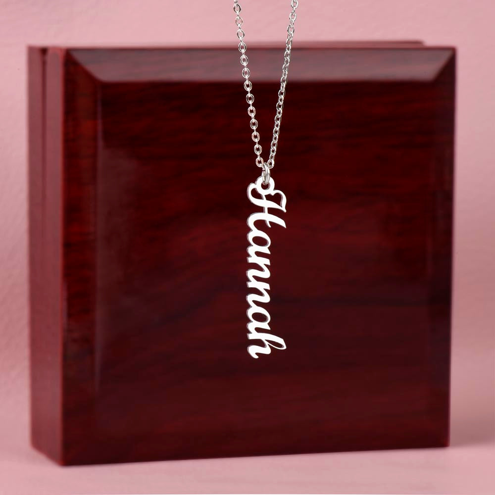 Forever Precious Vertical Name Necklace