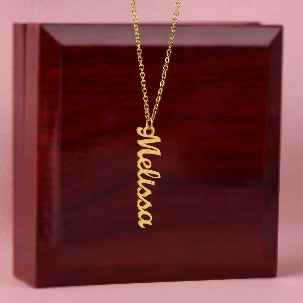 Forever Precious Vertical Name Necklace